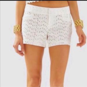 Saint Tropez West White Eyelet Cotton Shorts